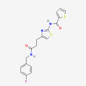 N-(4-(3-((4-fluorobenzyl)amino)-3-oxopropyl)thiazol-2-yl)thiophene-2-carboxamide
