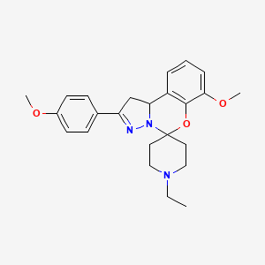1'-Ethyl-7-methoxy-2-(4-methoxyphenyl)-1,10b-dihydrospiro[benzo[e]pyrazolo[1,5-c][1,3]oxazine-5,4'-piperidine]