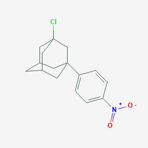 molecular formula C16H18ClNO2 B2594754 1-Chloro-3-(4-nitrophenyl)adamantane CAS No. 54451-85-3