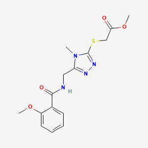 Methyl 2-[[5-[[(2-methoxybenzoyl)amino]methyl]-4-methyl-1,2,4-triazol-3-yl]sulfanyl]acetate