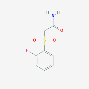 molecular formula C8H8FNO3S B2594781 2-[(2-Fluorophenyl)sulfonyl]acetamide CAS No. 1326923-17-4