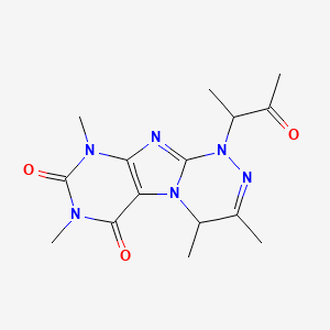3,4,7,9-tetramethyl-1-(3-oxobutan-2-yl)-7,9-dihydro-[1,2,4]triazino[3,4-f]purine-6,8(1H,4H)-dione