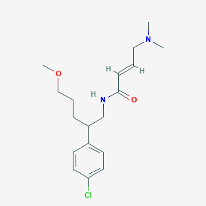 (E)-N-[2-(4-Chlorophenyl)-5-methoxypentyl]-4-(dimethylamino)but-2-enamide