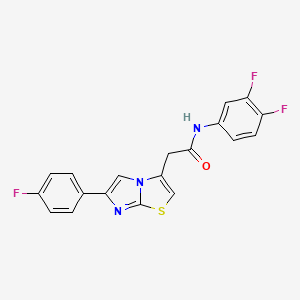 N-(3,4-difluorophenyl)-2-[6-(4-fluorophenyl)imidazo[2,1-b][1,3]thiazol-3-yl]acetamide