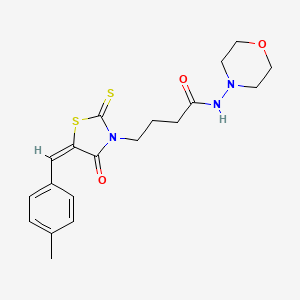 (E)-4-(5-(4-methylbenzylidene)-4-oxo-2-thioxothiazolidin-3-yl)-N-morpholinobutanamide