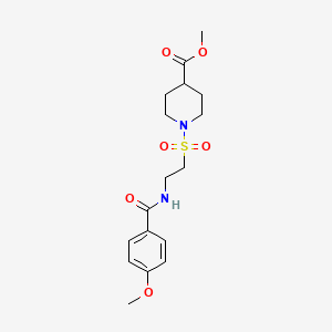 Methyl 1-((2-(4-methoxybenzamido)ethyl)sulfonyl)piperidine-4-carboxylate