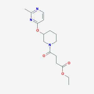 Ethyl 4-(3-((2-methylpyrimidin-4-yl)oxy)piperidin-1-yl)-4-oxobutanoate
