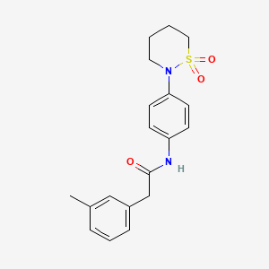 B2594799 N-[4-(1,1-dioxothiazinan-2-yl)phenyl]-2-(3-methylphenyl)acetamide CAS No. 941940-42-7