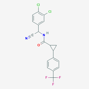 N-[Cyano-(3,4-dichlorophenyl)methyl]-2-[4-(trifluoromethyl)phenyl]cyclopropane-1-carboxamide