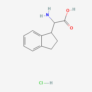 2-Amino-2-(2,3-dihydro-1H-inden-1-yl)acetic acid hydrochloride