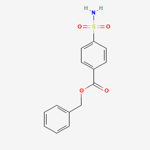 molecular formula C14H13NO4S B2594814 Benzyl 4-sulfamoylbenzoate CAS No. 100867-23-0