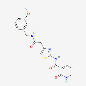 B2594821 N-(4-(2-((3-methoxybenzyl)amino)-2-oxoethyl)thiazol-2-yl)-2-oxo-1,2-dihydropyridine-3-carboxamide CAS No. 946336-38-5