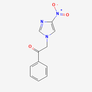 molecular formula C11H9N3O3 B2594848 2-(4-Nitro-1h-imidazol-1-yl)-1-phenylethan-1-one CAS No. 91323-17-0