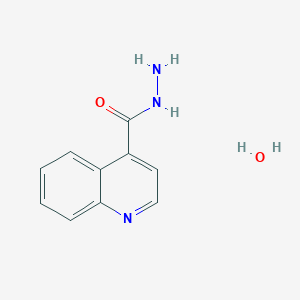 molecular formula C10H11N3O2 B2594857 Quinoline-4-carbohydrazide hydrate CAS No. 2006277-54-7; 29620-62-0