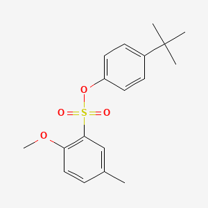 molecular formula C18H22O4S B2594861 4-Tert-butylphenyl 2-methoxy-5-methylbenzene-1-sulfonate CAS No. 2415623-16-2