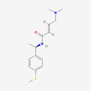 (E)-4-(Dimethylamino)-N-[(1R)-1-(4-methylsulfanylphenyl)ethyl]but-2-enamide