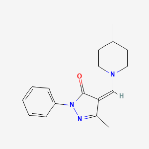 (Z)-3-methyl-4-((4-methylpiperidin-1-yl)methylene)-1-phenyl-1H-pyrazol-5(4H)-one