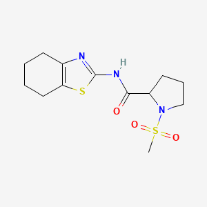 1-(methylsulfonyl)-N-(4,5,6,7-tetrahydrobenzo[d]thiazol-2-yl)pyrrolidine-2-carboxamide