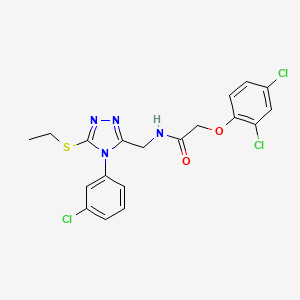 N-((4-(3-chlorophenyl)-5-(ethylthio)-4H-1,2,4-triazol-3-yl)methyl)-2-(2,4-dichlorophenoxy)acetamide