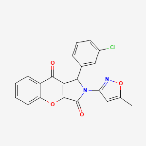 1-(3-Chlorophenyl)-2-(5-methylisoxazol-3-yl)-1,2-dihydrochromeno[2,3-c]pyrrole-3,9-dione