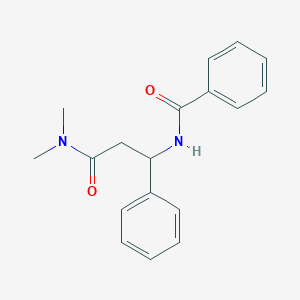 molecular formula C18H20N2O2 B259496 N-[3-(dimethylamino)-3-oxo-1-phenylpropyl]benzamide 