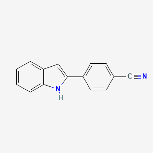 molecular formula C15H10N2 B2595009 4-(1H-indol-2-yl)benzonitrile CAS No. 36078-95-2