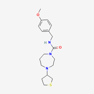 molecular formula C18H27N3O2S B2595038 N-[(4-methoxyphenyl)methyl]-4-(thiolan-3-yl)-1,4-diazepane-1-carboxamide CAS No. 2319809-62-4