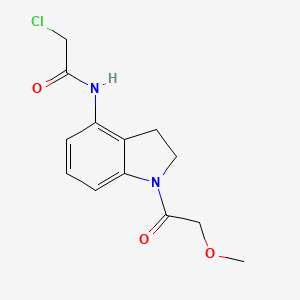 2-Chloro-N-[1-(2-methoxyacetyl)-2,3-dihydroindol-4-yl]acetamide