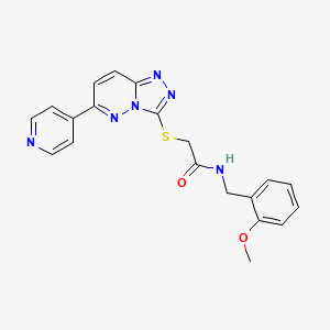 molecular formula C20H18N6O2S B2595057 N-[(2-methoxyphenyl)methyl]-2-{[6-(pyridin-4-yl)-[1,2,4]triazolo[4,3-b]pyridazin-3-yl]sulfanyl}acetamide CAS No. 894062-02-3