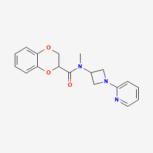 molecular formula C18H19N3O3 B2595065 N-methyl-N-[1-(pyridin-2-yl)azetidin-3-yl]-2,3-dihydro-1,4-benzodioxine-2-carboxamide CAS No. 2415556-31-7
