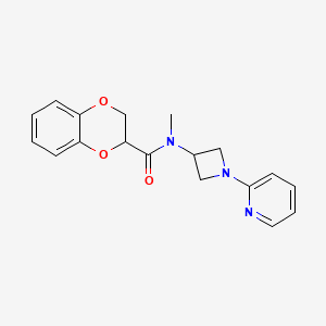 N-Methyl-N-(1-pyridin-2-ylazetidin-3-yl)-2,3-dihydro-1,4-benzodioxine-3-carboxamide