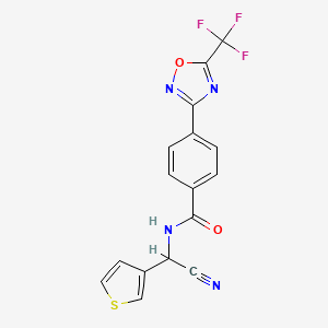 N-[cyano(thiophen-3-yl)methyl]-4-[5-(trifluoromethyl)-1,2,4-oxadiazol-3-yl]benzamide