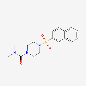 molecular formula C17H21N3O3S B2595092 N,N-dimethyl-4-(naphthalene-2-sulfonyl)piperazine-1-carboxamide CAS No. 801225-14-9