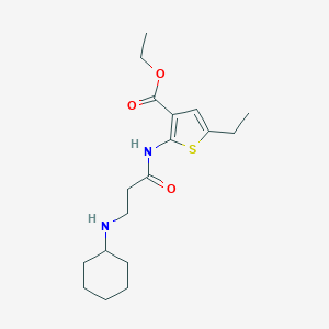 molecular formula C18H28N2O3S B259513 Ethyl 2-[3-(cyclohexylamino)propanoylamino]-5-ethylthiophene-3-carboxylate 