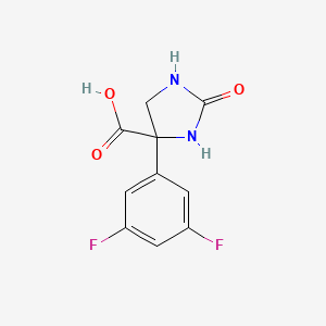molecular formula C10H8F2N2O3 B2595135 4-(3,5-Difluorophenyl)-2-oxoimidazolidine-4-carboxylic acid CAS No. 2248289-98-5