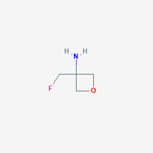 molecular formula C4H8FNO B2595145 3-(Fluoromethyl)oxetan-3-amine CAS No. 1782527-32-5