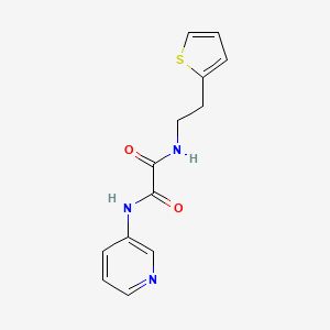molecular formula C13H13N3O2S B2595147 N1-(pyridin-3-yl)-N2-(2-(thiophen-2-yl)ethyl)oxalamide CAS No. 1211023-39-0