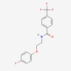 molecular formula C16H13F4NO2 B2595207 N-(2-(4-fluorophenoxy)ethyl)-4-(trifluoromethyl)benzamide CAS No. 1105209-23-1