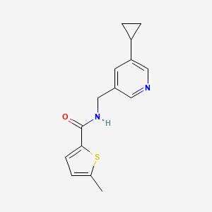 molecular formula C15H16N2OS B2595209 N-[(5-cyclopropylpyridin-3-yl)methyl]-5-methylthiophene-2-carboxamide CAS No. 2034539-30-3