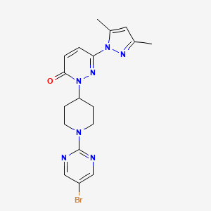 B2595217 2-[1-(5-Bromopyrimidin-2-yl)piperidin-4-yl]-6-(3,5-dimethylpyrazol-1-yl)pyridazin-3-one CAS No. 2379984-43-5