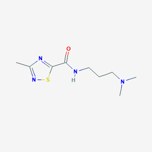 molecular formula C9H16N4OS B2595262 N-[3-(Dimethylamino)propyl]-3-methyl-1,2,4-thiadiazole-5-carboxamide CAS No. 1448037-01-1
