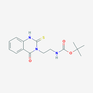 molecular formula C15H19N3O3S B2595324 tert-butyl (2-(4-oxo-2-thioxo-1,4-dihydroquinazolin-3(2H)-yl)ethyl)carbamate CAS No. 2309592-31-0