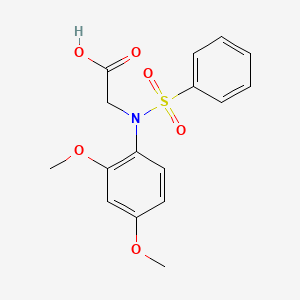 molecular formula C16H17NO6S B2595326 N-(2,4-dimethoxyphenyl)-N-(phenylsulfonyl)glycine CAS No. 418806-86-7