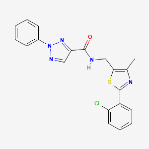 N-((2-(2-chlorophenyl)-4-methylthiazol-5-yl)methyl)-2-phenyl-2H-1,2,3-triazole-4-carboxamide