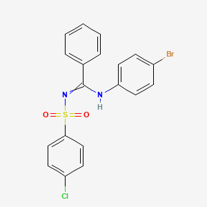 N-(4-bromophenyl)-N'-((4-chlorophenyl)sulfonyl)benzimidamide