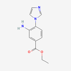 3-Amino-4-imidazol-1-yl-benzoic acid ethyl ester