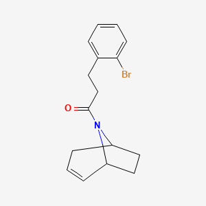 B2595422 1-((1R,5S)-8-azabicyclo[3.2.1]oct-2-en-8-yl)-3-(2-bromophenyl)propan-1-one CAS No. 1797892-26-2
