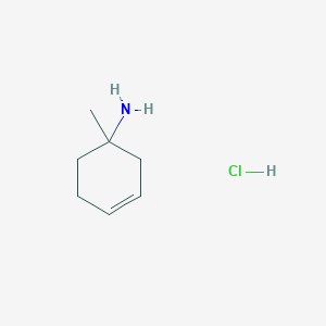 molecular formula C7H14ClN B2595432 1-Methylcyclohex-3-en-1-amine hydrochloride CAS No. 22189-76-0