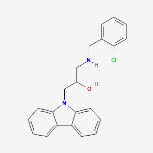 molecular formula C22H21ClN2O B2595448 1-(9H-carbazol-9-yl)-3-[(2-chlorobenzyl)amino]-2-propanol CAS No. 2305508-19-2