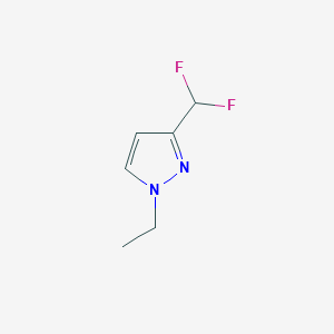 molecular formula C6H8F2N2 B2595452 3-(difluoromethyl)-1-ethyl-1H-pyrazole CAS No. 1494132-52-3
